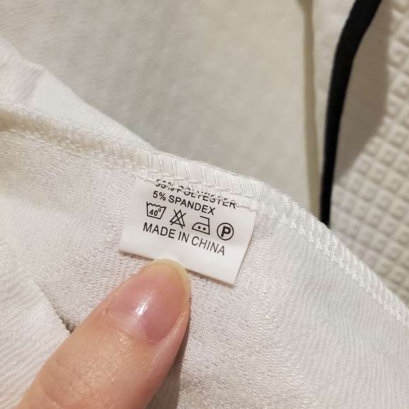 White blazer jacket with zipper details - Picture 7 of 8